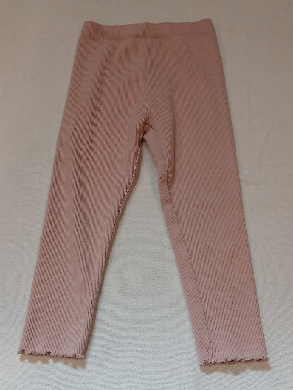 Zara Size 2-3 Lightweight Dusty Pink Ribbed Leggings